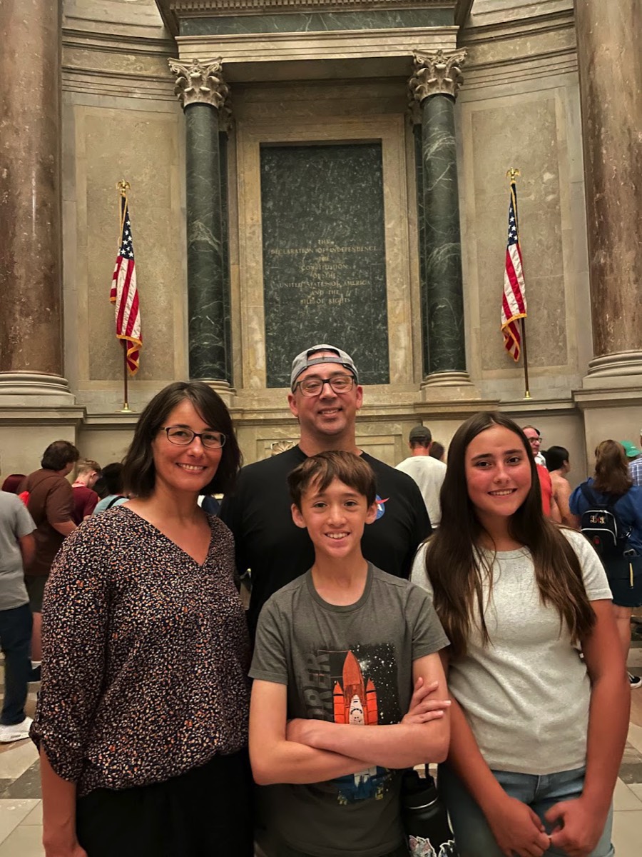 The Weller family from Sacramento, California are in The National Archives in June 2025